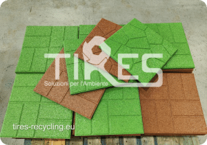 different color and design of rubber mats for patio