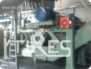 Broyeur de recyclage de pneus pour la production de tdf